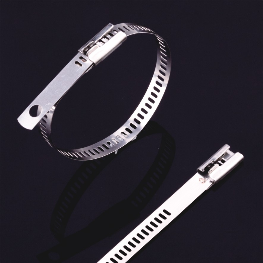 Bridas para cables de acero inoxidable: bridas sin revestimiento con bloqueo múltiple en escalera