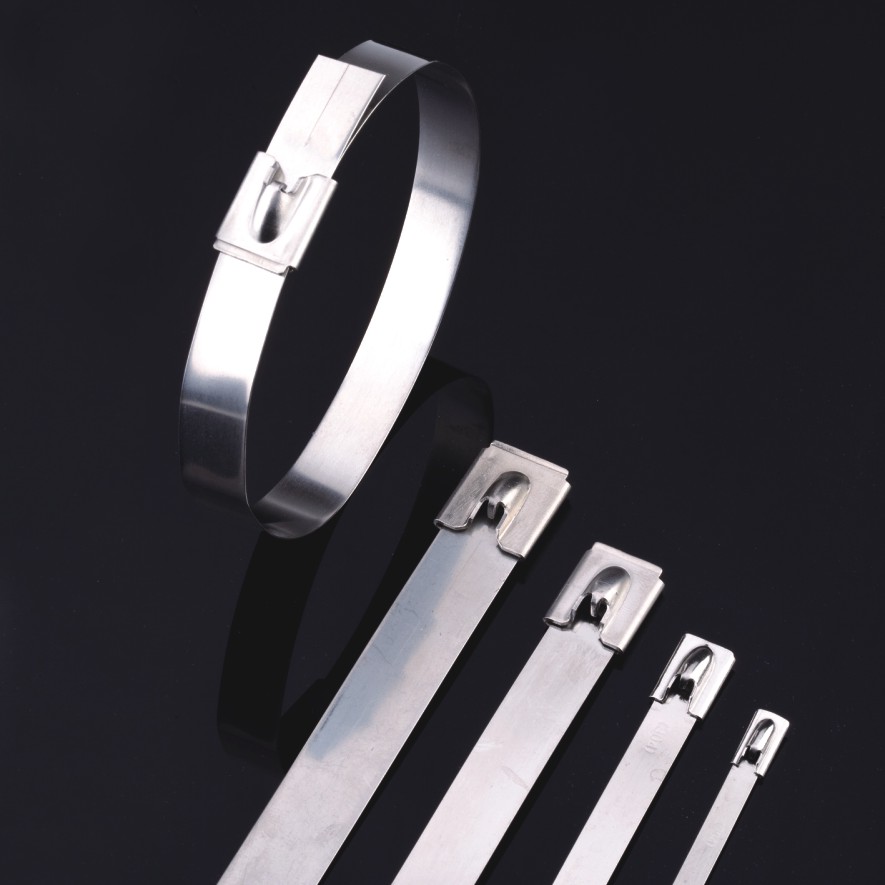Bridas para cables de acero inoxidable: bridas sin recubrimiento con bloqueo de bola